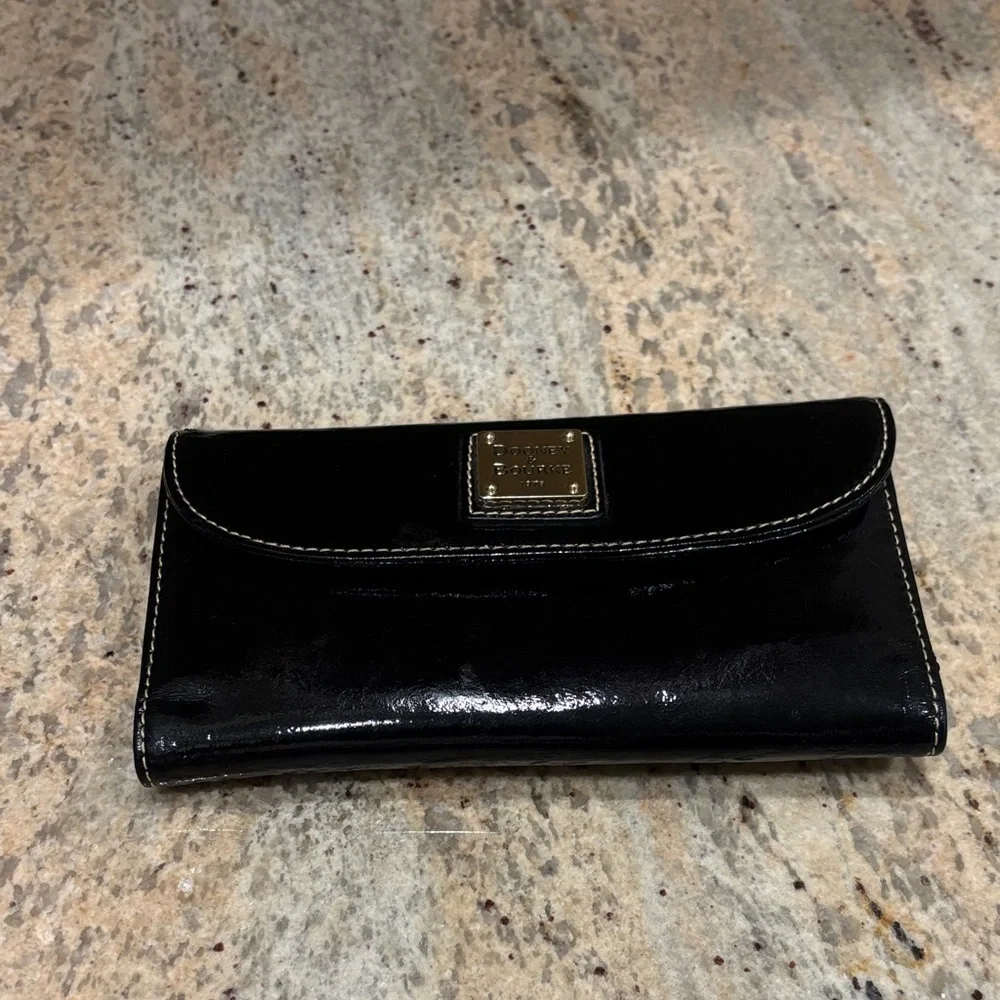 Dooney & Bourke Black Patent Leather Clutch